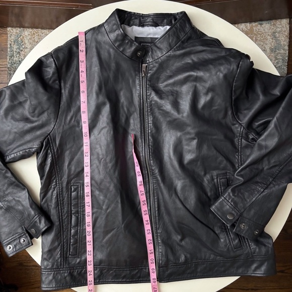 MISSANI LE COLLEZIONI Genuine Leather Classic Moto Jacket Men’s Size XL Black - Picture 3 of 8
